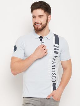 Cantabil - Men Sky Blue Polo T-shirt
