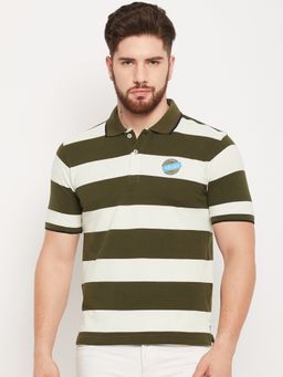 Cantabil - Men Olive Polo T-shirt