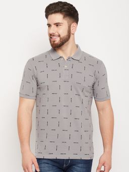Cantabil - Men Grey Polo T-shirt