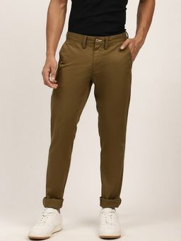 GANT - Men Green Solid Slim Fit Trouser