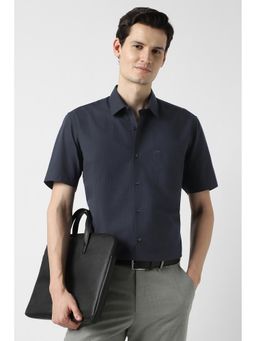 Peter England - Men Grey Nuvo Fit Half Sleeves Formal Shirt