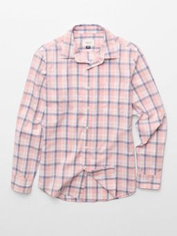 American Eagle - Ae Poplin Button-Up Pink Shirt