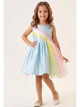 A Little Fable - Blue Chic Rainbow Fun Dress