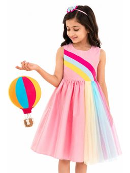 A Little Fable - Pink Chic Rainbow Fun Dress