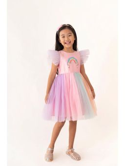 A Little Fable - Pink Rainbow Hearts Dress