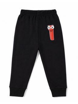 KAVEE - Unisex Cotton Bio washed Full Length Jogger Number 1 Print - Black