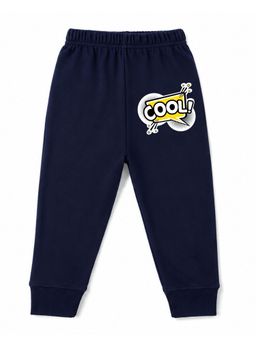 KAVEE - Unisex Cotton Bio washed Full Length Jogger Cool Print - Navy Blue
