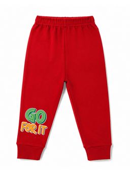 KAVEE - Unisex Cotton Bio washed Full Length Jogger You Got It Print - Red