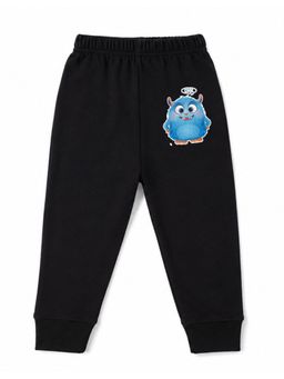 KAVEE - Unisex Cotton Bio washed Full Length Jogger Monster Print - Black