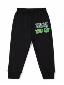 KAVEE - Unisex Cotton Bio washed Full Length Jogger There You Go Print - Black
