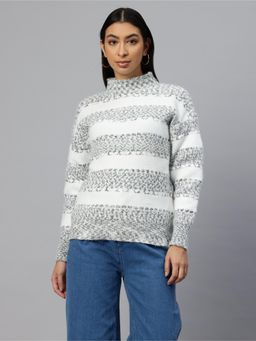 Pierre Carlo - Womens Black Stripes Sweater