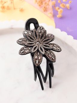 Silvermerc Designs - Crystal Flower Claw Clip