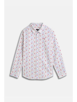 Allen Solly - Boys White Print Casual Shirt
