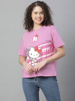 Free Authority - Hello Kitty Printed Relax Fit T-Shirt for Women