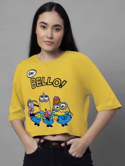 Free Authority - Minions Printed Loose T-Shirt for Women