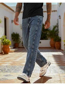 Bewakoof - Men's Blue Straight Fit Jeans