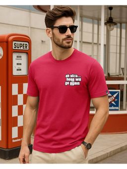 Bewakoof - Men's Bold Red Ah Shit Typography T-Shirt