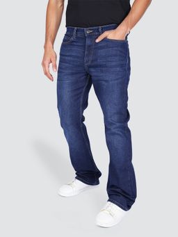 Lee - Men Blue Trenton Boot Cut Fit Mid Rise Jeans