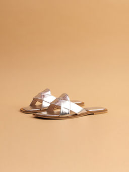 ERIDANI - Solid Silver Viana Flats