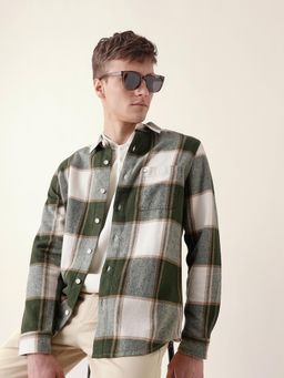 The Bear House - Men’s Casual Checkered Multi-Color Shirt