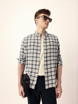 The Bear House - Men’s Casual Checked Multi-Color Shirt