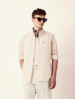 The Bear House - Men’s Casual Solid Pink Shirt