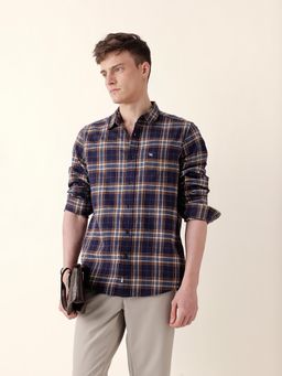 The Bear House - Men’s Casual Checkered Blue Shirt