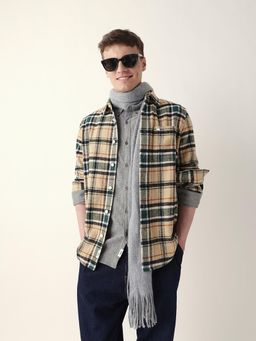 The Bear House - Men’s Casual Checkered Multi-Color Shirt