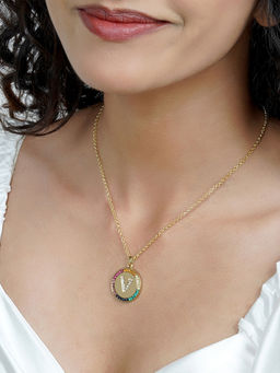 Joker and Witch - Joker & Witch Starlet Alphabet V Necklace