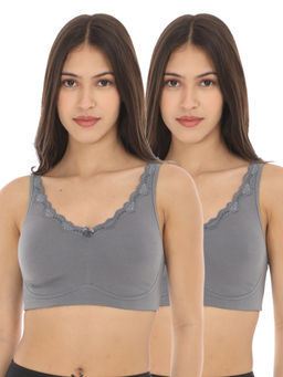 Adira - Women Grey Regular Bliss Bra (Pack of 2)