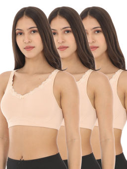 Adira - Women Beige Regular Bliss Bra (Pack of 3)