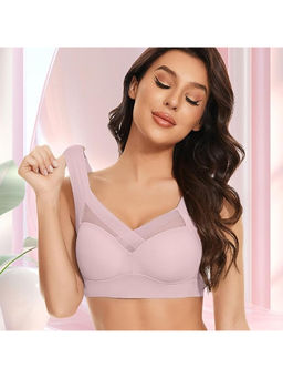 BRACHY - Women Pink Wirefree Comfortable Padded Lift Push Up Pullover Bra