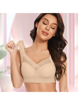 BRACHY - Women Beige Wirefree Comfortable Padded Lift Push Up Pullover Bra