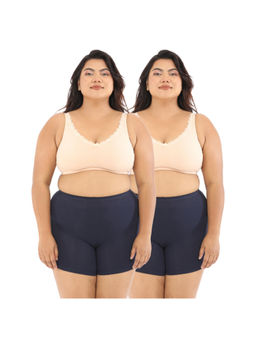 Adira - Women Plus Size Beige Regular Bliss Bra (Pack of 2)
