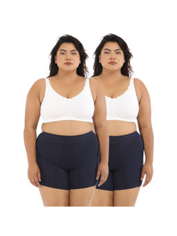 Adira - Women Plus Size White Regular Bliss Bra (Pack of 2)