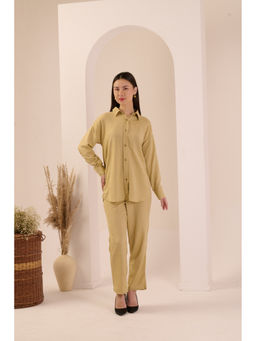 The Quince Life - Caramel Chic Tunic Shirt With Pant