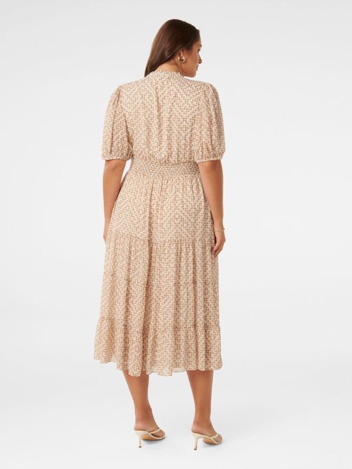 Buy Forever New Hazel Curve Frill Tier Midi Dress Online
