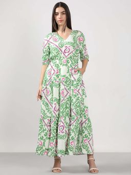 VERO MODA - White Printed Maxi Dress