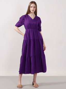 VERO MODA - Purple Midi Dress