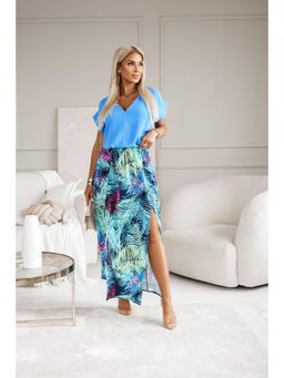Oh Rare - Printed Maxi Flared Skirt