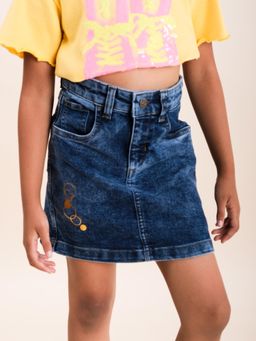KiddoPanti - Blue Girls Fashion Denim Skirt