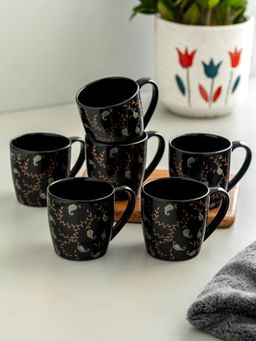 CLAY CRAFT - Casper Fine Ceramic 210ml Tea Cups (Pack of 6)