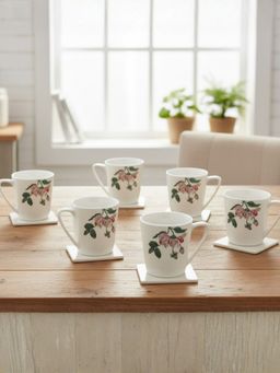 CLAY CRAFT - Rock Hilton Fine Ceramic 150ml Tea Cups (Pack of 6)