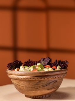 IREKA HOMES - Annapurna Acacia Wood Multipurpose Bowl (Medium)