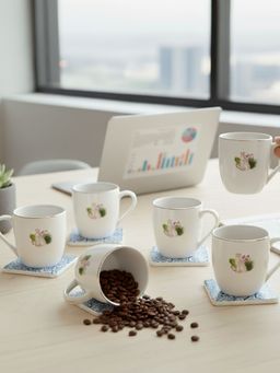 CLAY CRAFT - Oscar Priston Fine Ceramic 180ml Tea Cups (Pack of 6)