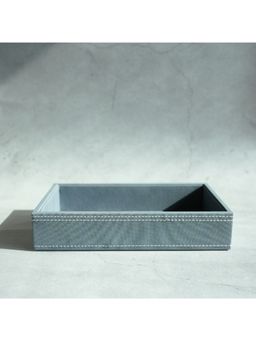STOR - Powder Blue PU Leather Serving Tray