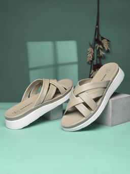 Hush Puppies - Women Beige Wedge Sandals