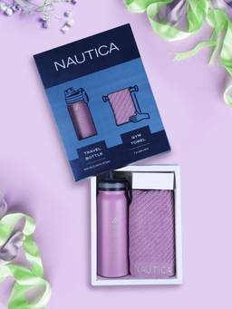 Nautica - Stylish Triple-Layer Bottle: 24-Hour Insulated Flask For Fitness 2-Hand Towel Purple