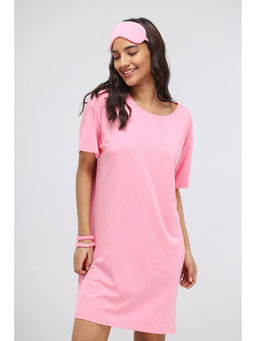 NeceSera - Sachet Pink Supima T Shirt Dress