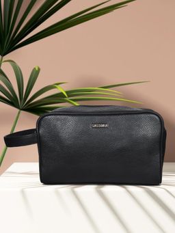 Sassora - Premium Leather Unisex Toiletry Kit Pouch (M)